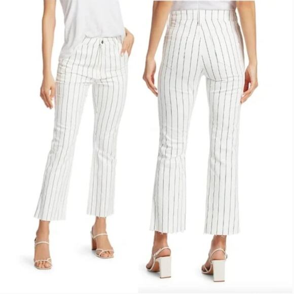 Joe's Jeans The Slim Kick High-Rise Trousers in Starboard Stripe - Picture 1 of 10